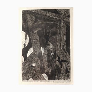 Le Pendu (The Hinged Man) - Original Radierung von Félicien Rops - 1868 1868