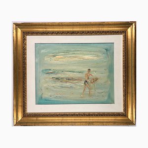 The Fisherman - Óleo sobre lienzo original de Giovanni Stradone - 1962 1962