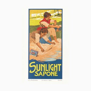 Lithographie Sunlight Sapone - Vintage Adv par L. Metlicovitz - 1900 ca. 1900 ca.