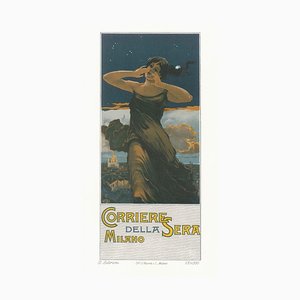 Corriere della Sera - Original Advertising Lithograph by G. Beltrami - 1910 1910