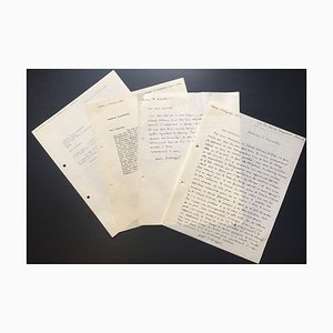 Colección de 4 letras de Jean Dubuffet - 1955 1955
