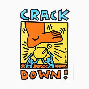 Crack Down !, Serigrafía, Contemporáneo 1986