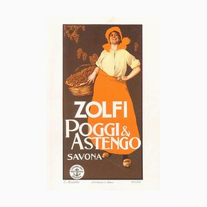 Lithographie Zolfi - Original Advertising par GE Malerba - 1905 ca. 1905 ca.