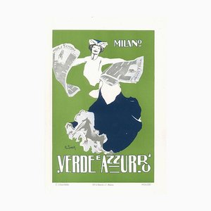 Litografía Verde e Azzurro - Original Advertising de E. Sacchetti - 1914 ca. 1914 ca.