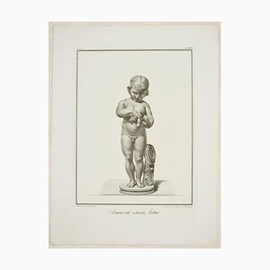 Gravure à l'Eau-Forte Amore Scherza par GB da Ravenna d'après Bernardino Nocchi 1821