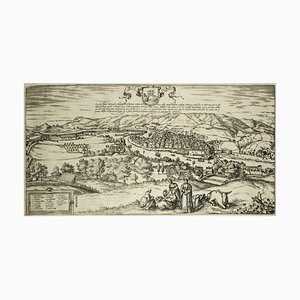 Mappa antica di Bilbao 'Civitates Orbis Terrarum' di F. Hogenberg - 1572-1617 1572-1617