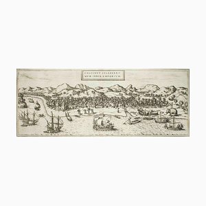 Calcutta (Calecut), Mappa da ''Civitates Orbis Terrarum'' - di F. Hogenberg - 1575 1575