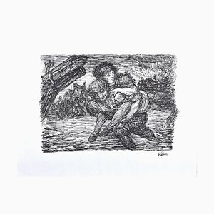 Litografía Rettung original de Alfred Kubin - 1944 1944