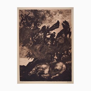 Walkürenritt (the Ride of the Valkyries) - Original Etching by Albert Welti 1890