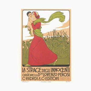 Litografía publicitaria La Strage degli Innocenti- vintage de A. Terzi - 1900 ca. 1900 ca.