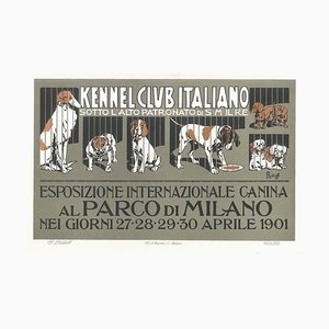 Esposizione Internazionale Canina-Vintage Adv Lithografie von A. Terzi-1900 um 1900 Ca. 1900