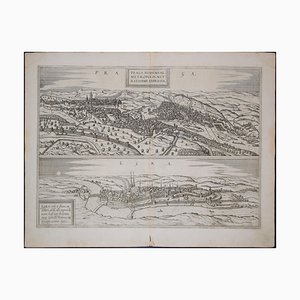 Prague and Egra, Antique Map from ''Civitates Orbis Terrarum'' 1572-1617