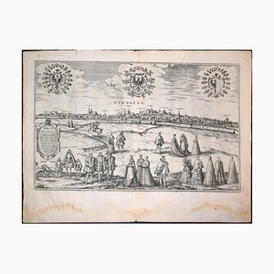 Grande Carte Antique de '' Civitates Orbis Terrarum '' de Nuremberg - 1572-1617 1572-1617
