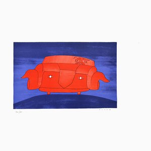 L'Evasion - Lithographie Originale par J.-M. Folon 1971