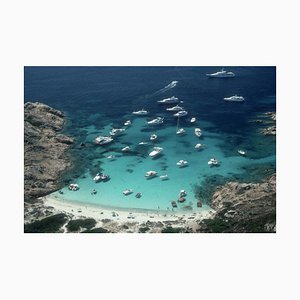 Porto Rotondo Oversize C Print Framed in White by Slim Aarons