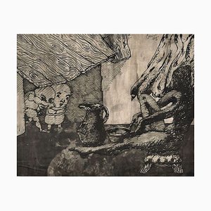 Composizione surrealista - Disegno originale a china di Jorge Castillo - 1960 ca. 1960 ca.
