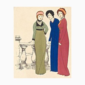 Models on the Terrace - Original Stencil by Paul Iribe - 1908 1908