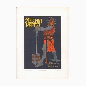 Litografía La Secchia Rapita - Original Advertising de Marcello Dudovich - años 10 1910