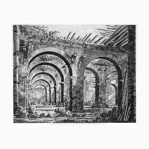 Veduta delle rovine di una Conserva... - Original Etching by L. Rossini - 1826 1826