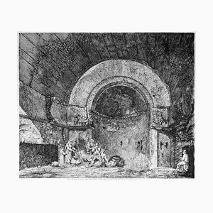 Avanzi di una Sala Termane... - Original Etching by L. Rossini - 1824 1824