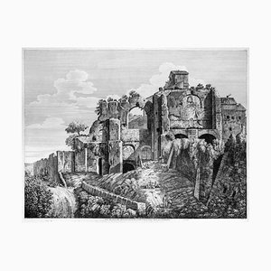 Veduta degli Avanzi della Villa... - Original Etching by L. Rossini - 1825 1825