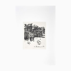 Litografia The Walk - Original Litografia di Maurice Utrillo inizio XX secolo