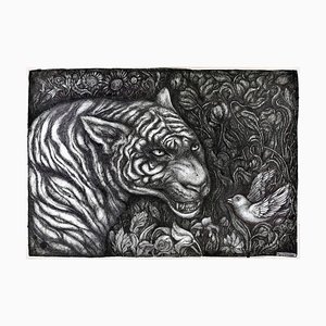 The Tiger - Original China Ink on Paper by Maria Ginzburg - 2018 2018