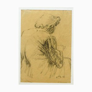 Grandmother - Original Pencil Drawing by Giuseppe Mazzullo - 1933 1933