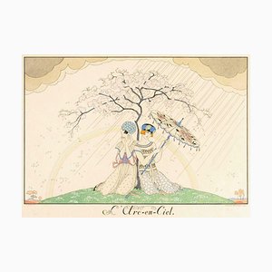 L'arc-en-ciel - Pochoir originale di G. Barbier - 1920 1920