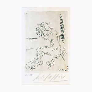 Desnudo en la playa - Original Etching and Drypoint de A. Soffici - 1957 1957