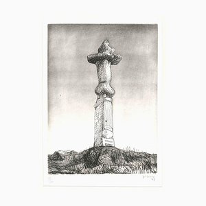 Glenkiln Cross, Plate II - Original Etching by Henry Moore - 1973 1973