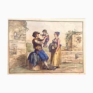 Costumi di Roma - Aguafuerte de Bartolomeo Pinelli - 1819 1819