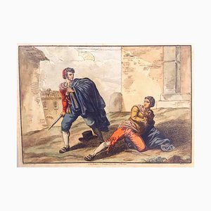 Roma Costumi Trasteverini - Incisione di Bartolomeo Pinelli - 1819 1819