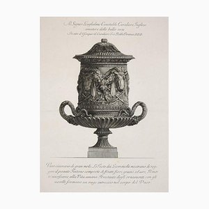 Vaso Cinerario di Gran Mole, etching from ''Vases, Candelabras, Grave,Stones...'' 1778