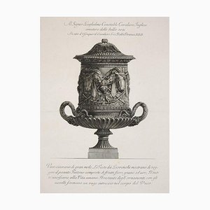 Vaso Cinerario di Gran Mole, Radierung von '' Vasen, Kerzenständer, Grab, Stein ... '' 1778
