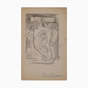 Study for Ex-Libris - Original Pencil Drawing by F. Comerre - Fine XIX secolo Fine XIX secolo