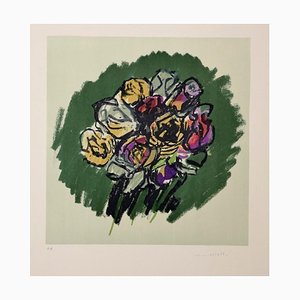 Colorful Bouquet - Original Lithograph by Ennio Morlotti - 1980s 1980s