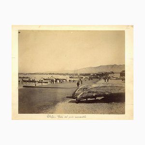 Stampa Chefoo Trade Harbour - Ancient Albumen, 1880/1900, 1880/1890
