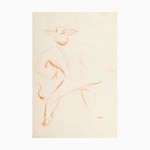 Knight Shape - Original Pastel Drawing by French Master Early 20th 20th Century Early 20th Century