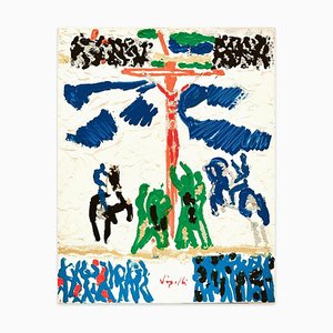 Study for a Crucifixion - Original Mixed par Antonio Vangelli - 1980s