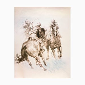 Lithographie Equestrian - Original par Zhou Zhiwei - 2008 2008