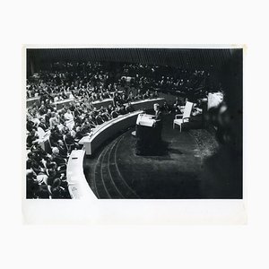 John Fitzgerald Kennedy all'incontro della foto vintage originale delle Nazioni Unite - anni '60