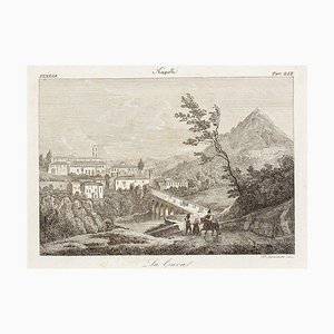 Gravure à l'Eau-Forte Originale de La Cava par Francesco Mochetti - 1843 1843