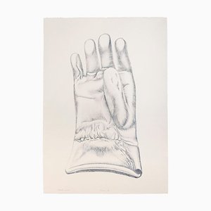 Blue Glove - Original Etching by Giacomo Porzano - 1972 1972