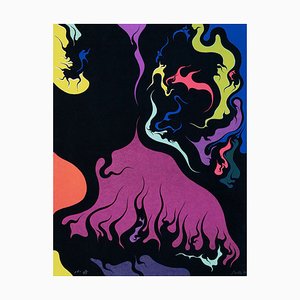 Flames - Original Lithograph by Luigi Boille - 1971 1971