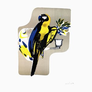 Lithographie Parrot Original par Carlo Quattrucci 1971 1971