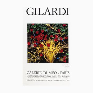 Poster vintage di Gilardi alla Galerie Di Meo, Parigi, 1991 1991