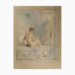 Finally You Will Believe That ... - Original Pastel Drawing by W. Hablett Early 20th Century