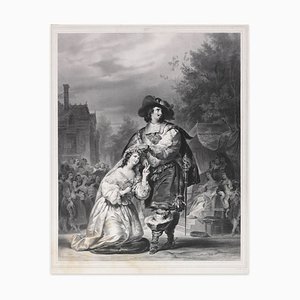 Le Mariage de Figaro - Original Lithographie von LS Marin-Lavigne - 1838 1838