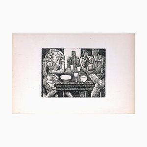 Marcel Gromaire, Tavern, Original Etching, 1952